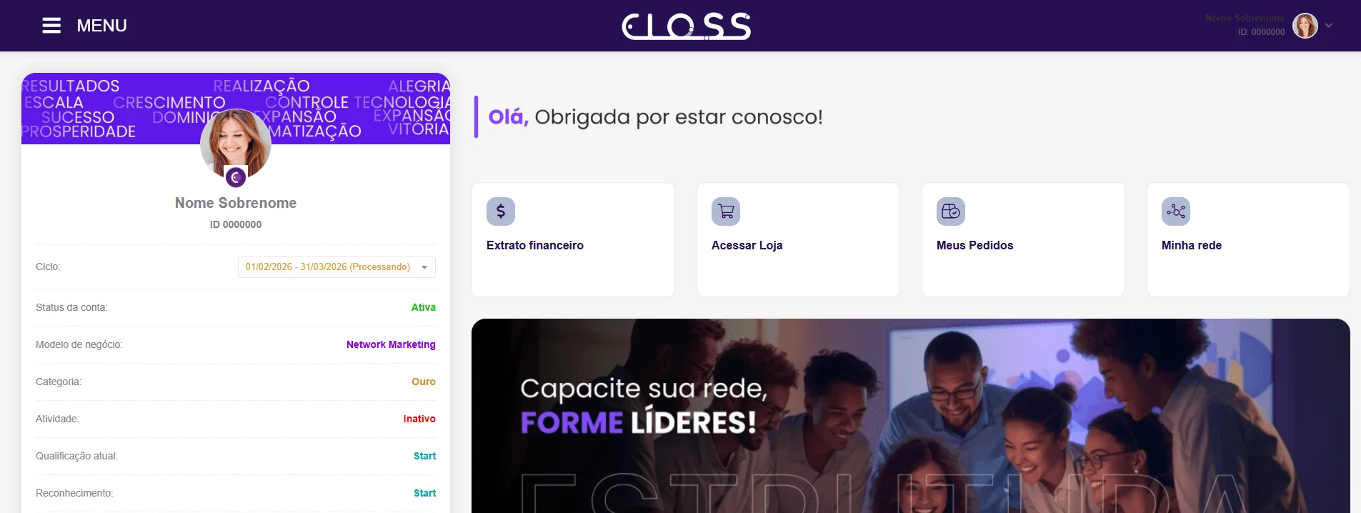 Escritório Virtual — visão do afiliado